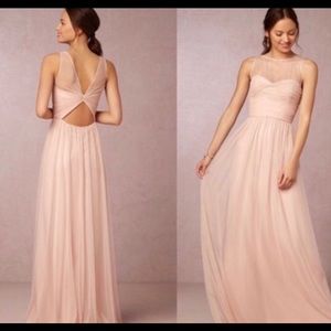 Bridesmaid blush dress